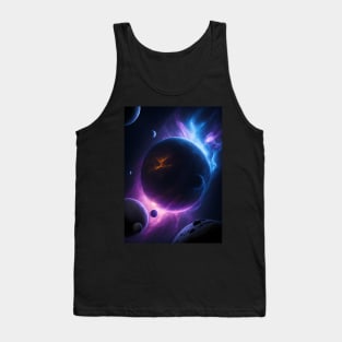 Planets Lights In Space Tank Top